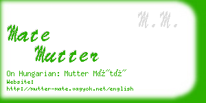 mate mutter business card